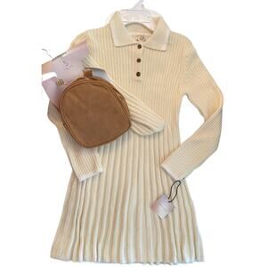 NWT Happily Grey 3 Pc Set, Dress, Backpack & Socks Size 10/12